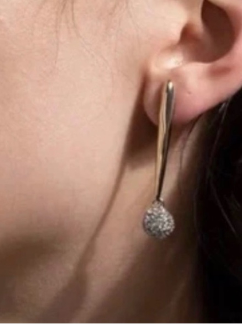 ALEXIS BITTAR Liquid Molten Pave Crystal Orb Earrings Mixed Metal MY06 JN04